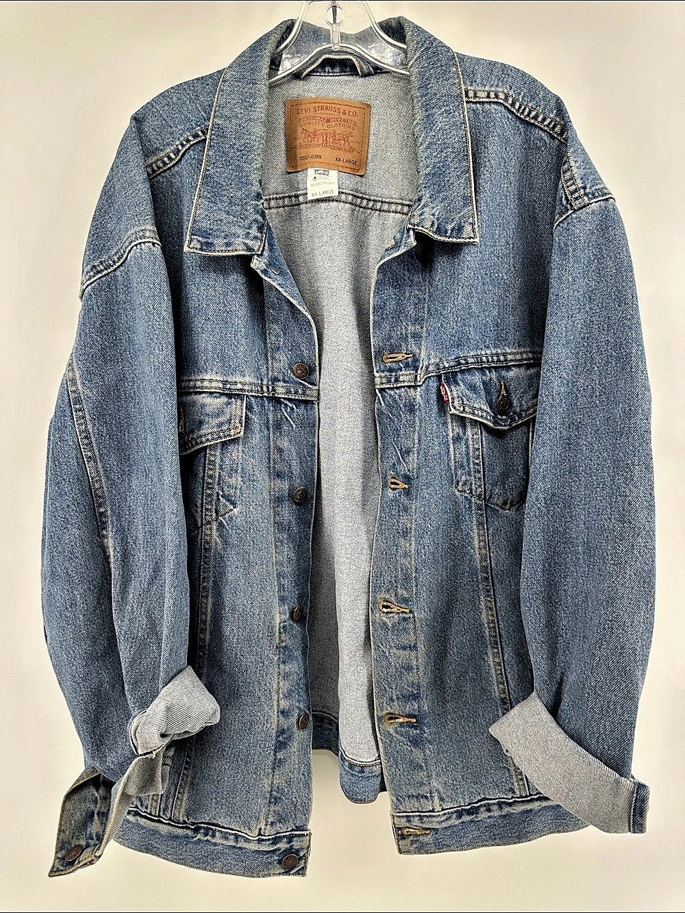 Vintage 90s Levi's Type III Relaxed Trucker Jacket Blue XXL